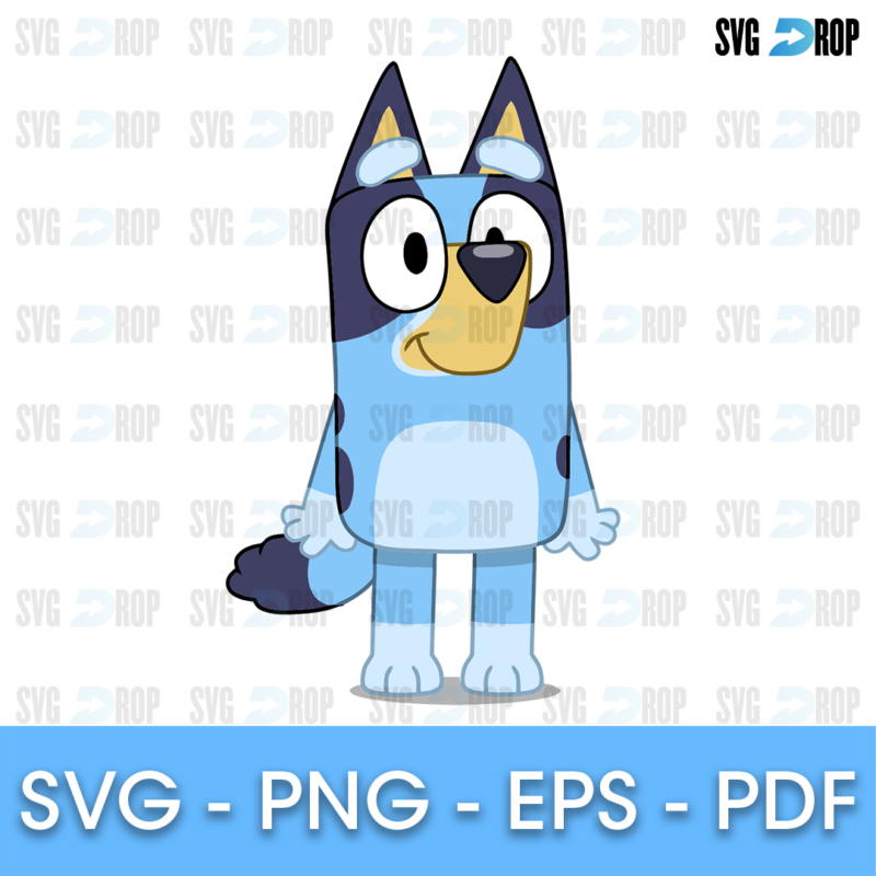 Bluey Standing Character SVG