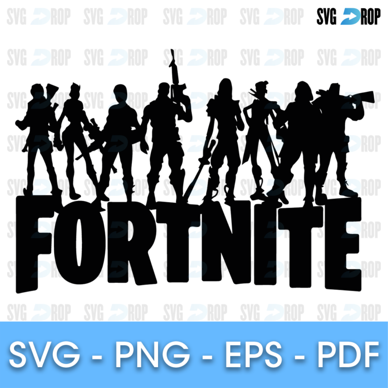 Fortnite Logo Squad Silhouette SVG