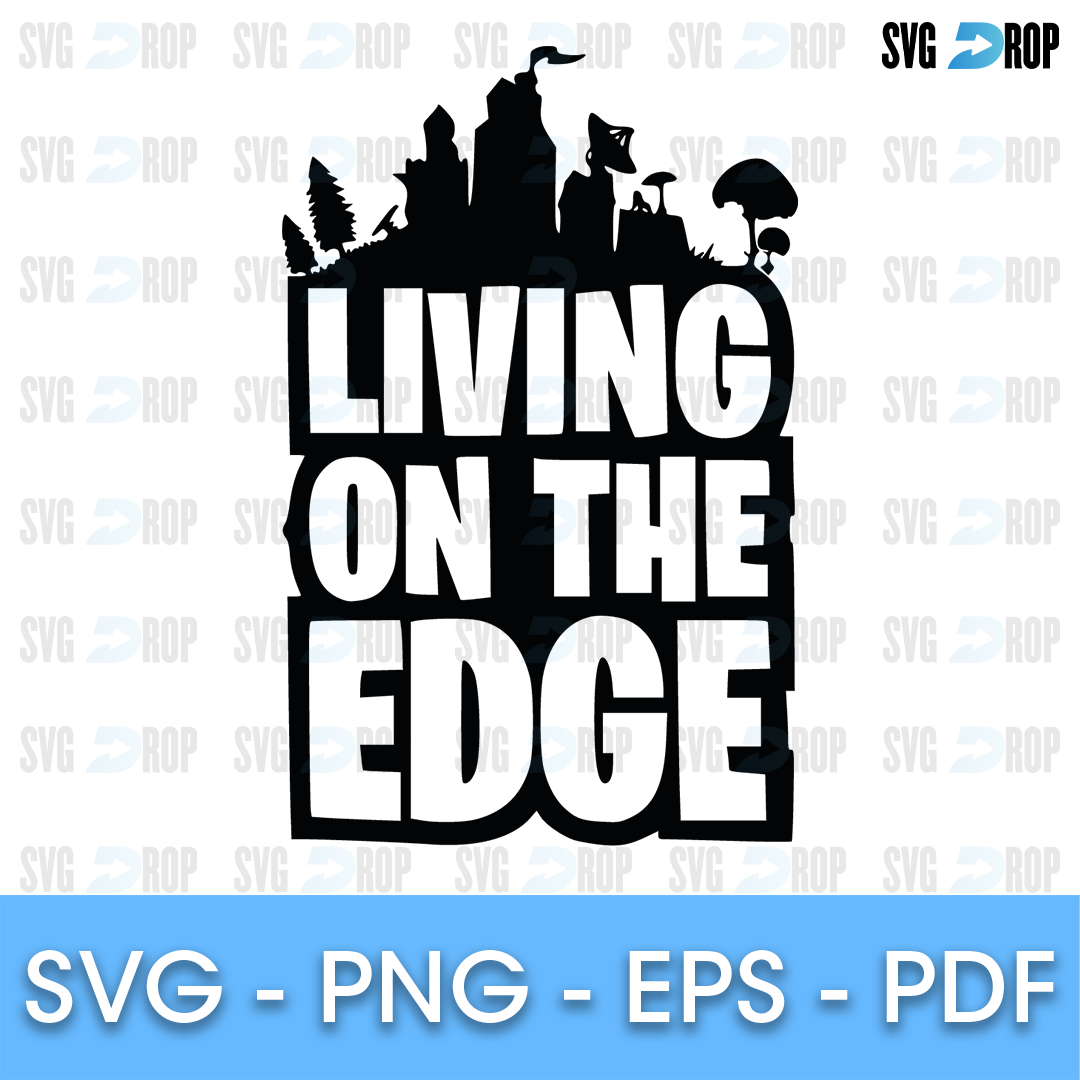 Fortnite Logo Living on the Edge SVG