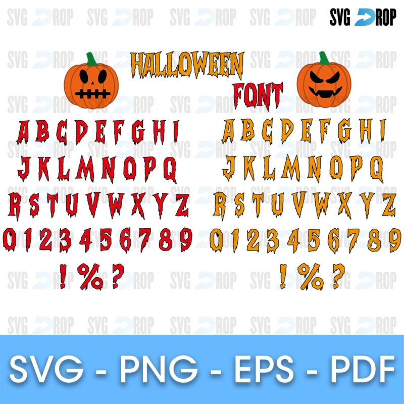 Halloween Font SVG
