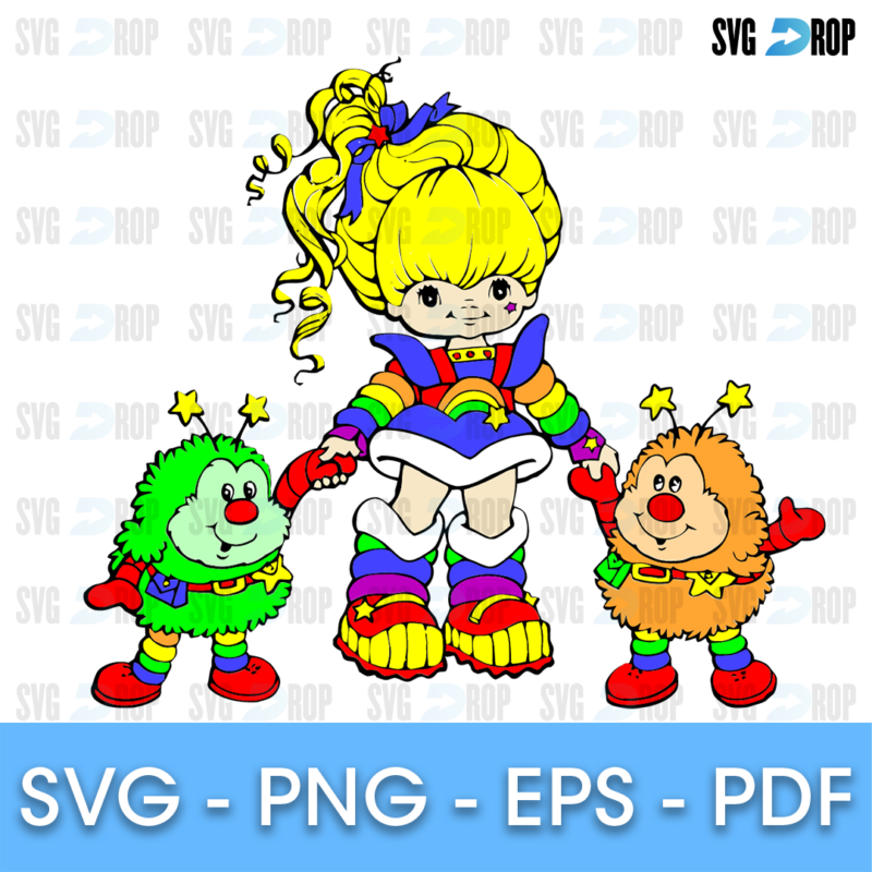 Rainbow Brite With Sprites Logo SVG
