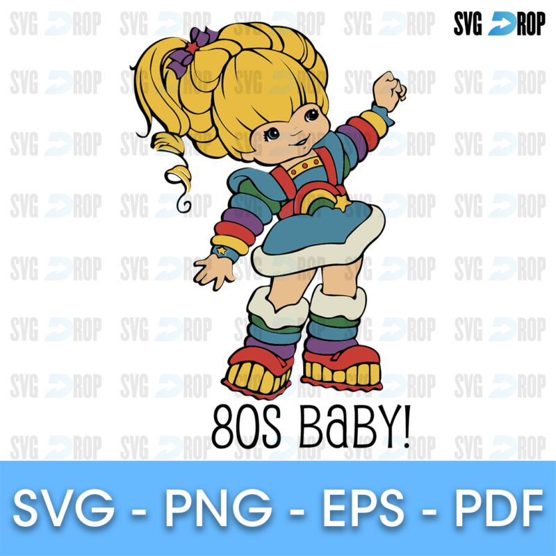 Rainbow Brite 80's Baby Logo SVG