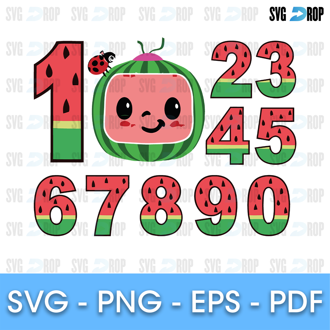 Cocomelon Numbers SVG | SVG DROP