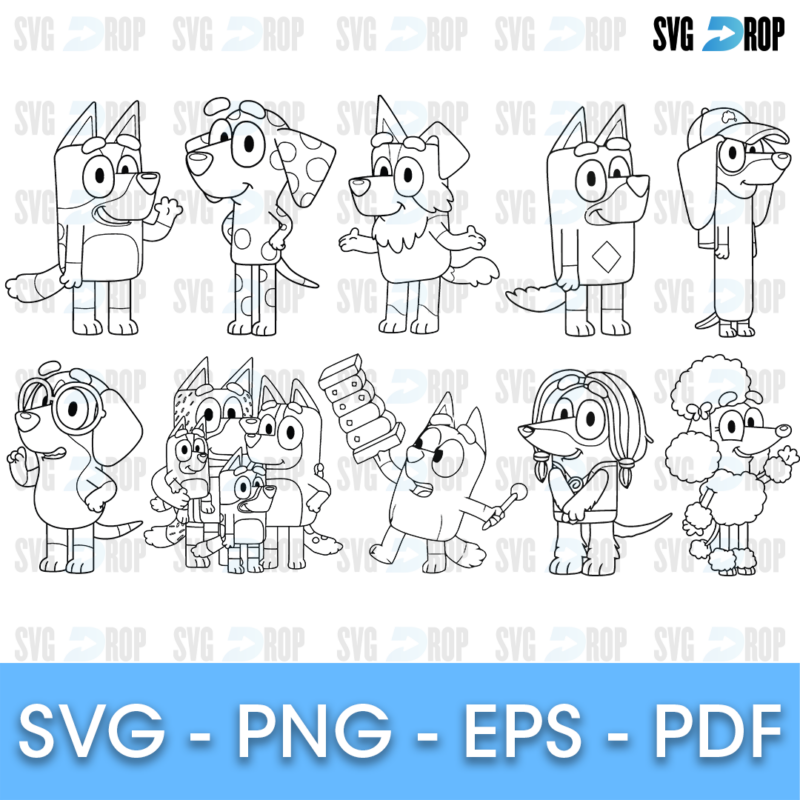 Bluey Silhouette SVG