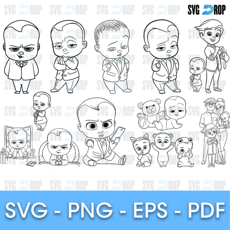 Boss Baby Silhouette SVG