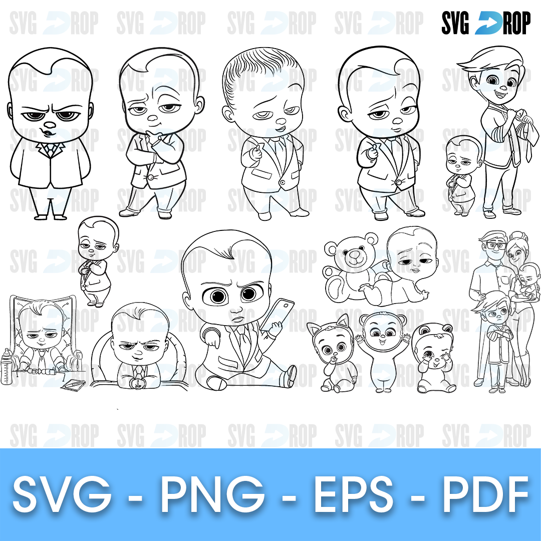 Boss Baby Silhouette SVG