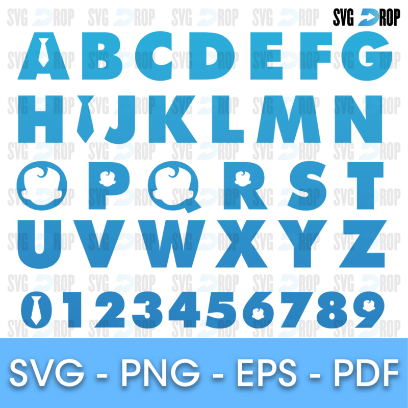 Boss Baby Boy Font SVG