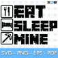 Eat Sleep Minecraft SVG