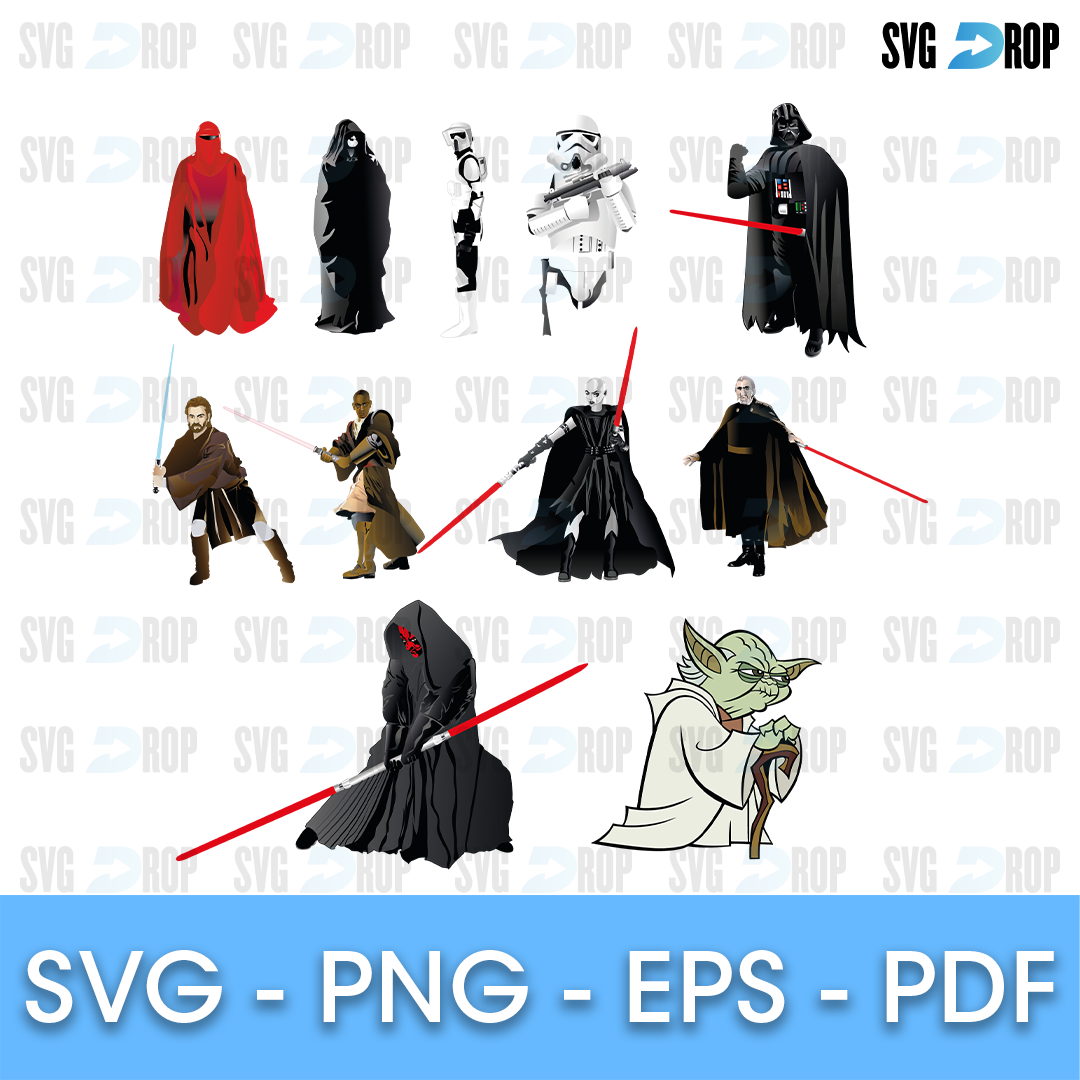 Star Wars Jedi and Sith Characters Bundle SVG