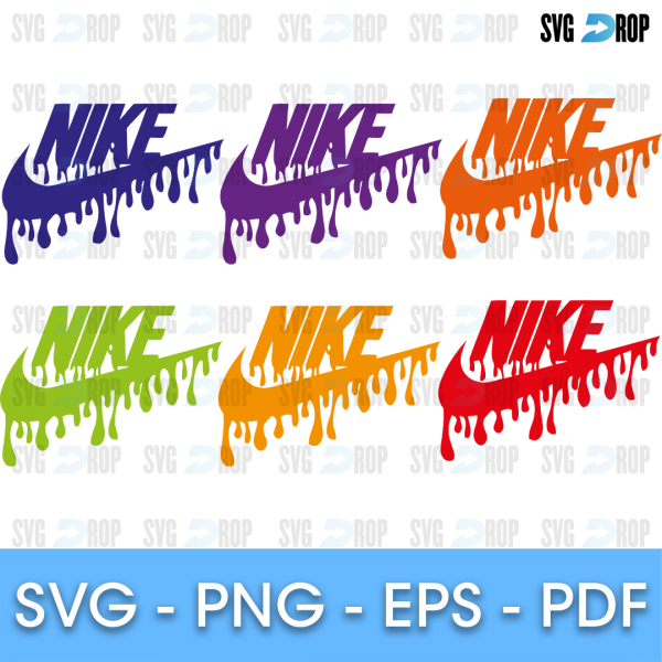 Nike Dripping Colored Logo SVG