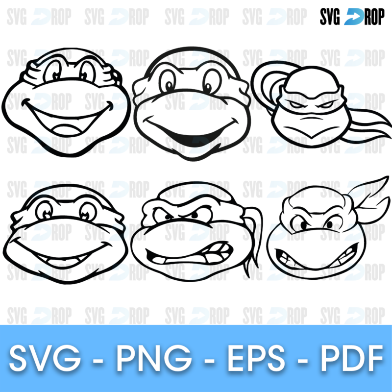 Ninja Turtles Silhouette SVG