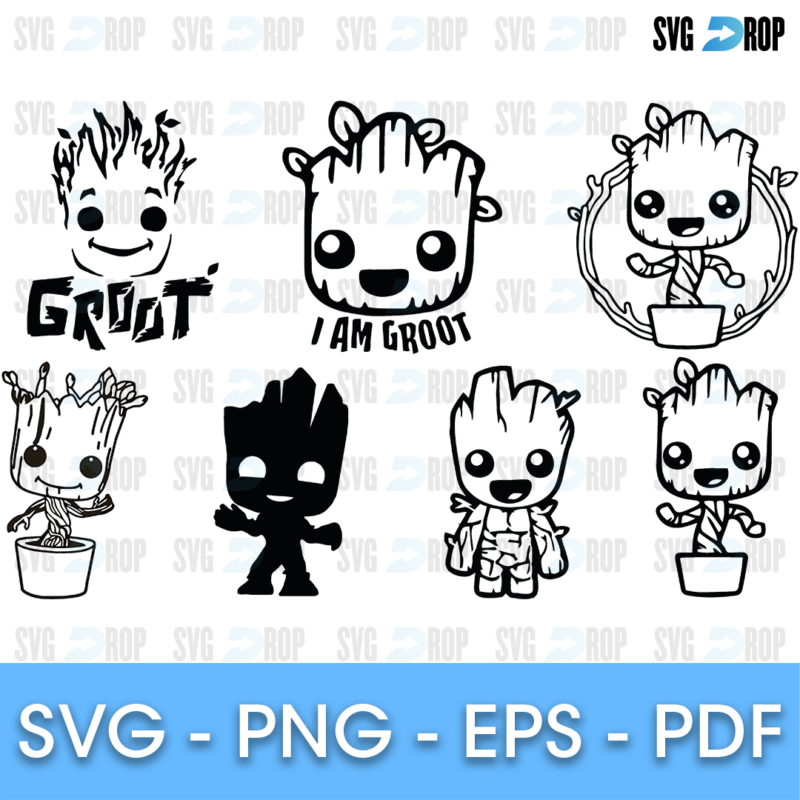 Baby Groot Bundle SVG