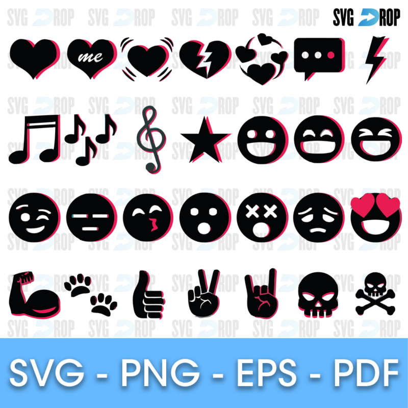 Tiktok Sticker Bundle SVG