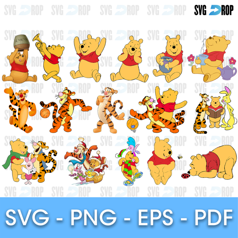 Winnie The Pooh Bundle SVG