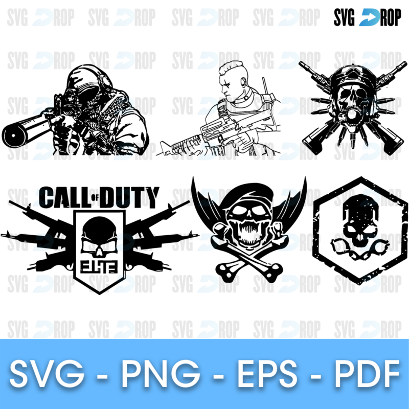 Call Of Duty Warzone Elite and Soldier Art Bundle SVG