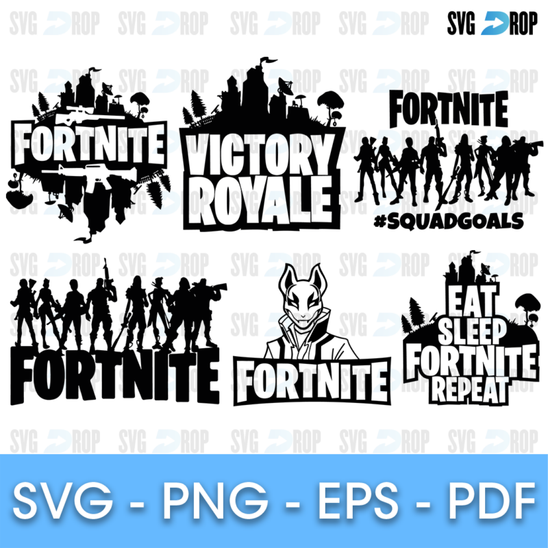 Fortnite Victory Royale Squad Goals Bundle SVG