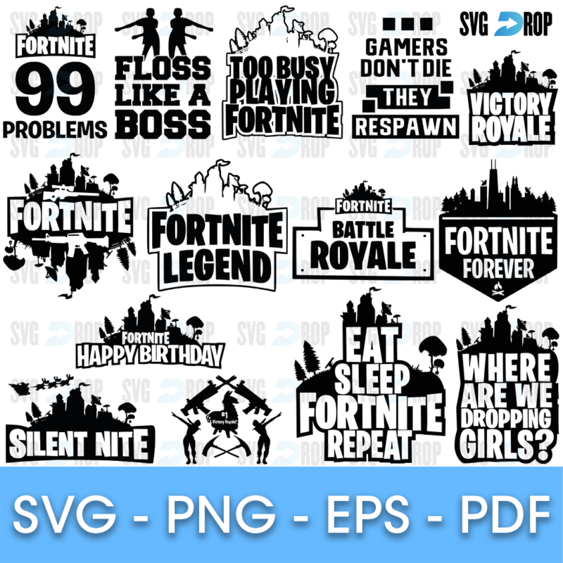 Fortnite Floss Like a Boss and Legend Bundle SVG