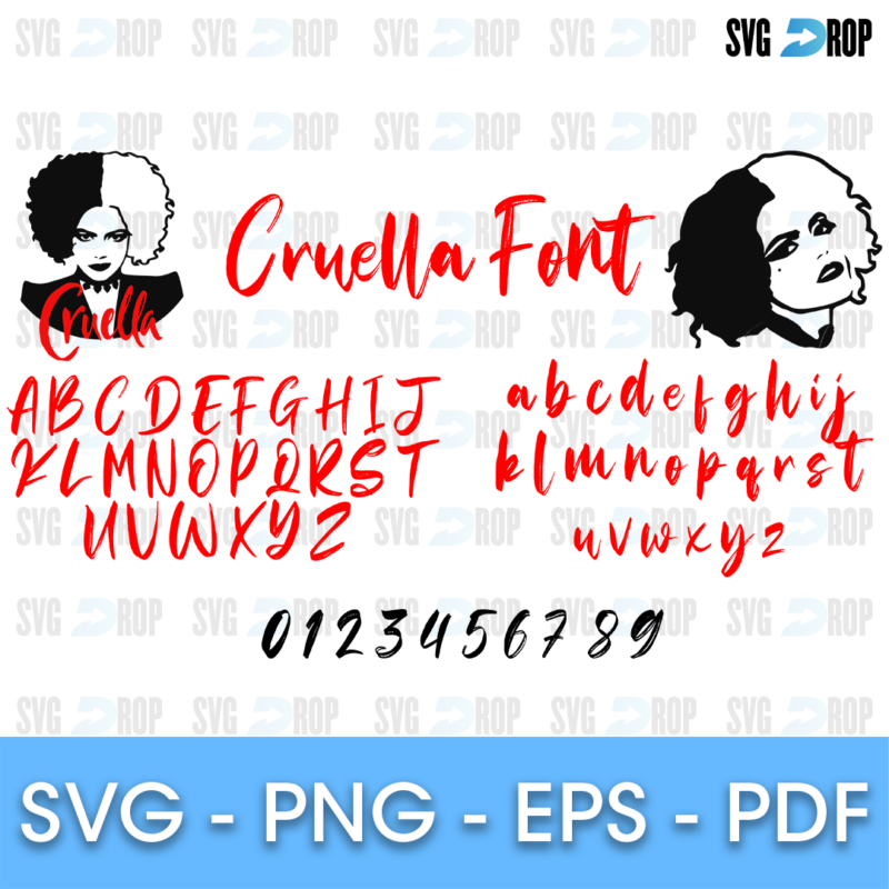 Cruella Font SVG
