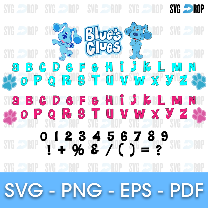 Blues Clues Font SVG