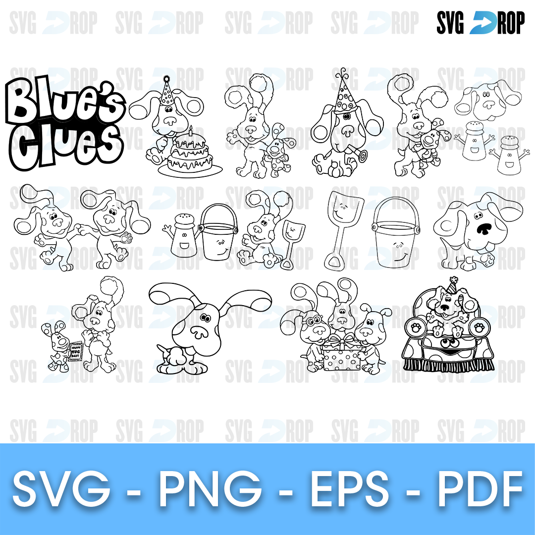 Blues Clues Silhouette Bundle SVG