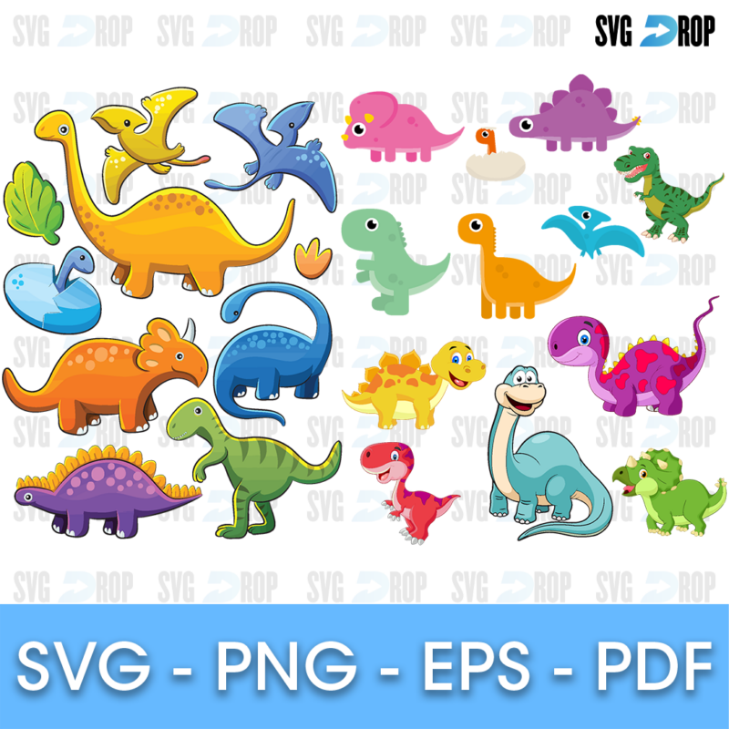 Cute Dino Bundle SVG