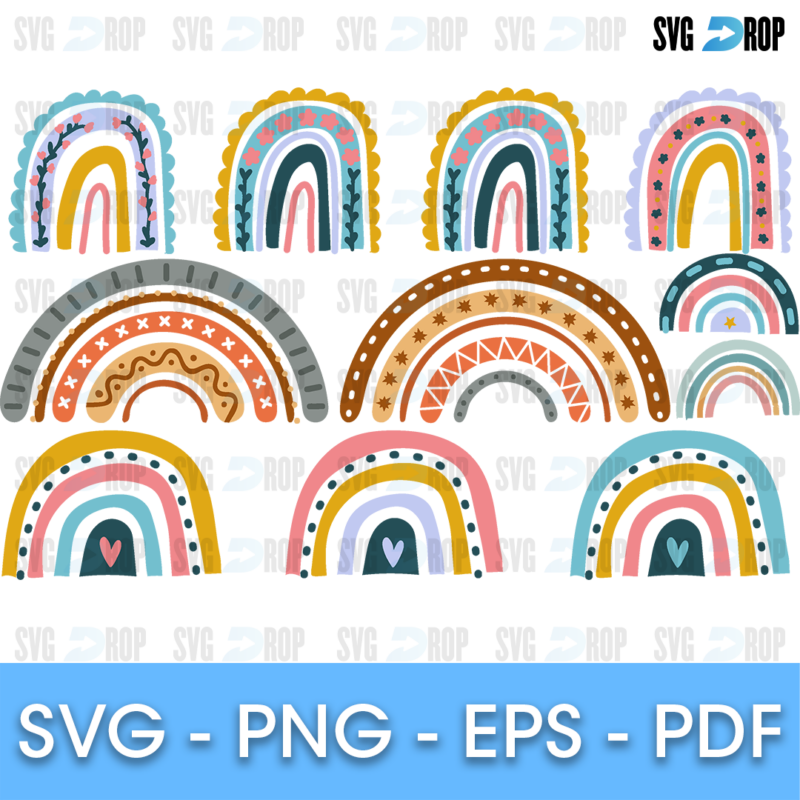 Rainbow SVG bundle