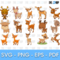 Cute Deer Bundle SVG