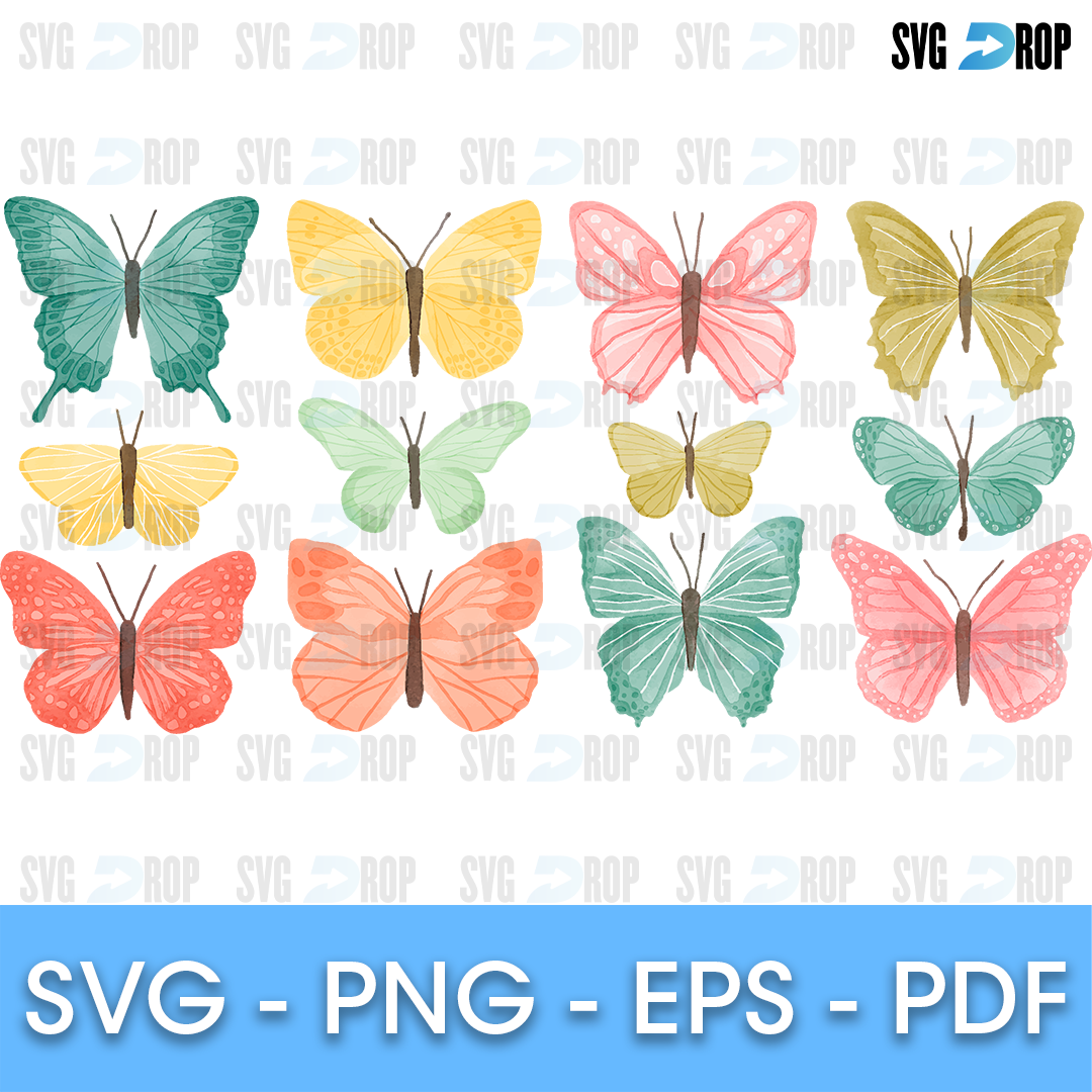 Cute Butterfly Bundle SVG