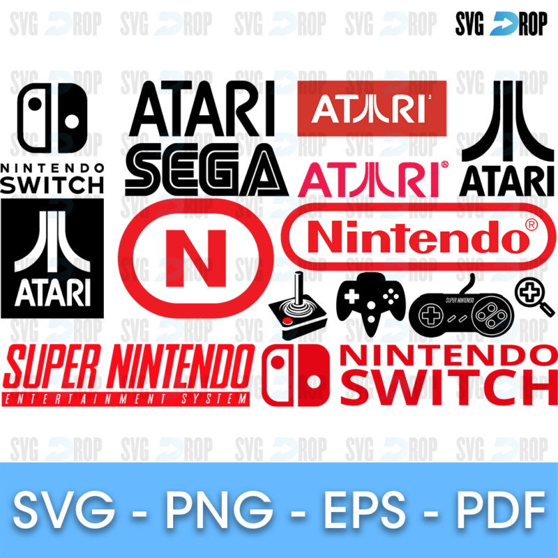 Retro Game Console Bundle SVG