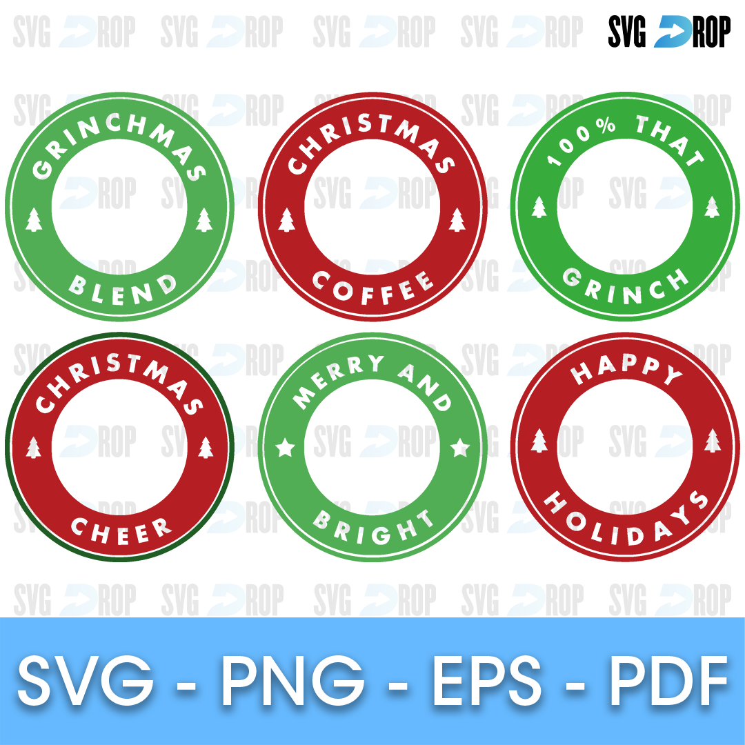 Starbucks Logo Grinch Christmas Bundle SVG