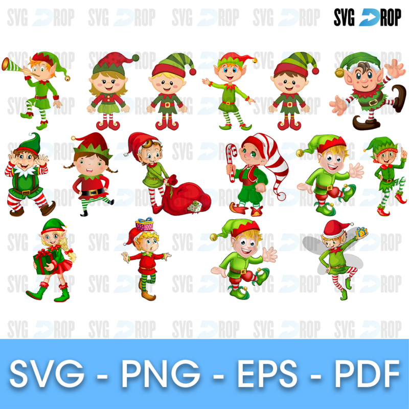 Green Elf SVG bundle