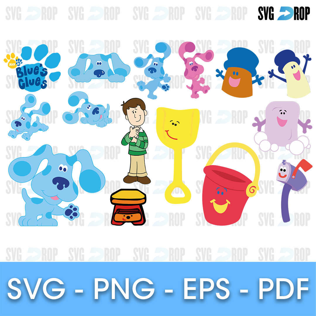 Blues Clues Shovel and Pail Friends Bundle SVG