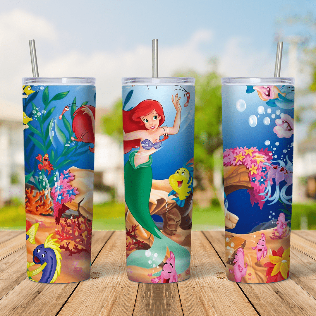 The Little Mermaid Tumbler Wrap PNG Graphic by Orion Art · Creative Fabrica