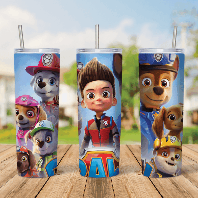 20 Oz Paw Patrol Tumbler Cup Design