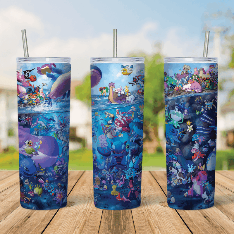 20 Oz Pokemon Tumbler Cup Design