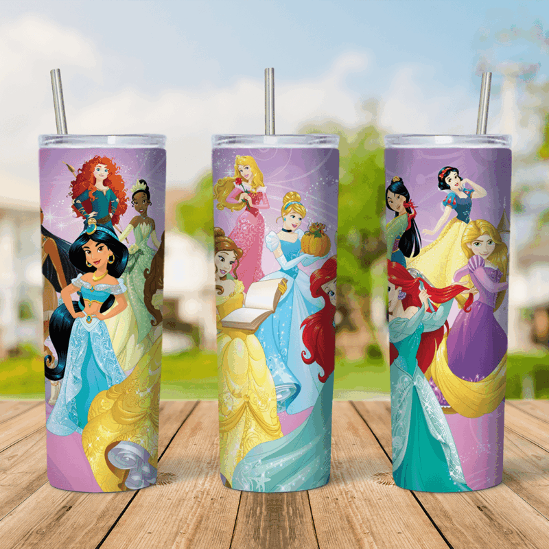 20 Oz Disney Princess Tumbler Cup Design