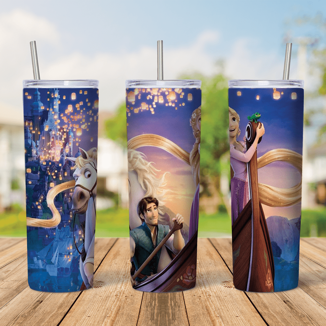 20 Oz Rapunzel Tumbler Cup Design