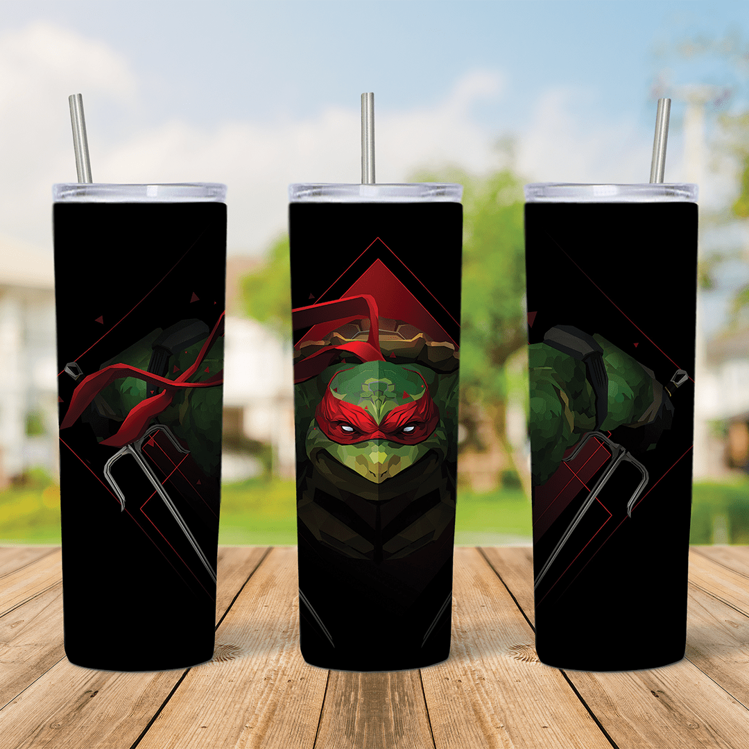 20 Oz Ninja Turtles Raphael Shadow Tumbler Cup Design