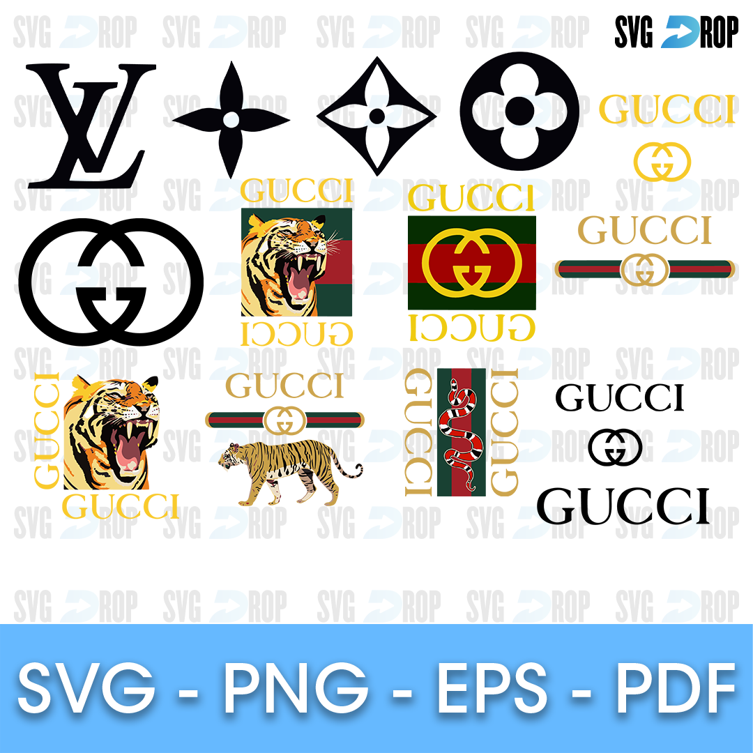 Gucci Bundle Svg, Brand Logo Svg, Gucci Svg, Gucci Logo Svg - 14 File
