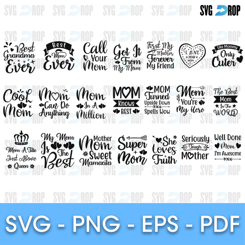 Mom Quotes Bundle SVG