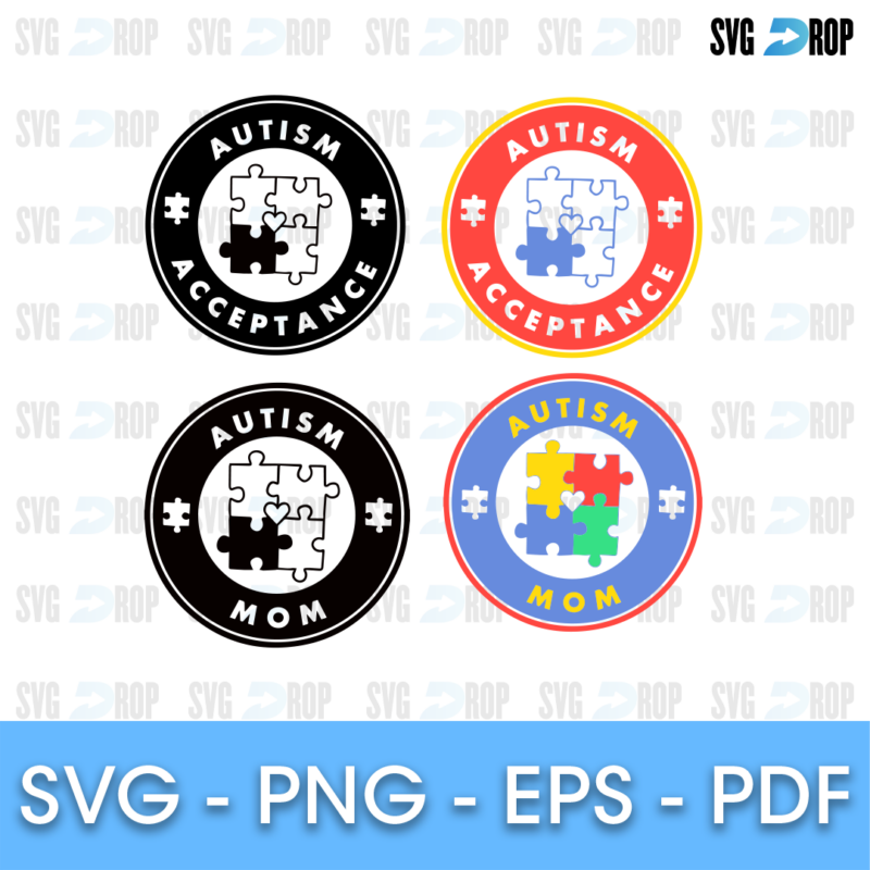 Starbucks Autism Bundle SVG