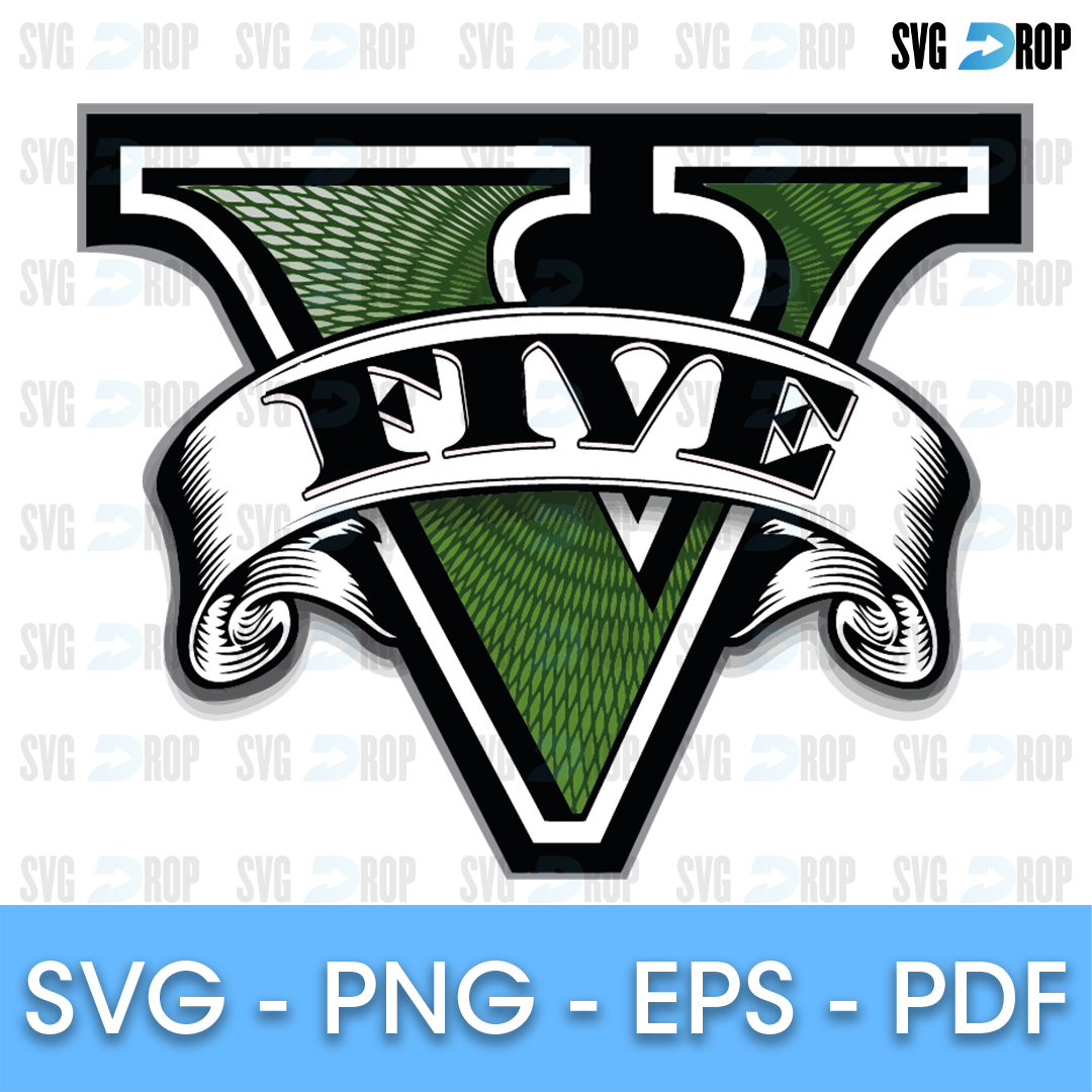 Grand Theft Auto V Logo PNG vector in SVG, PDF, AI, CDR format