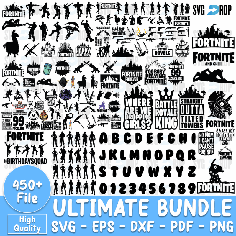 Ultimate 450+ Fortnite Bundle SVG