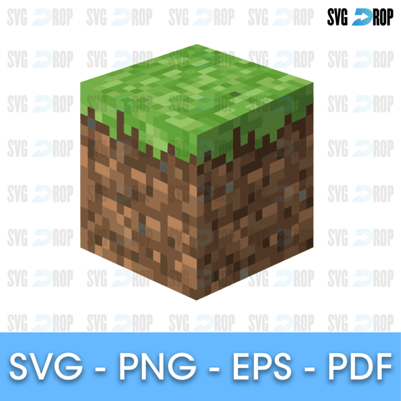 Minecraft Grass Block Logo SVG