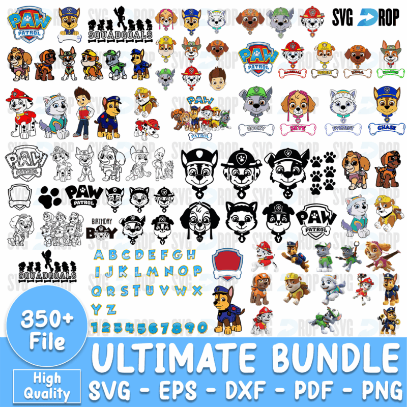 Ultimate 350+ Paw Patrol Bundle SVG
