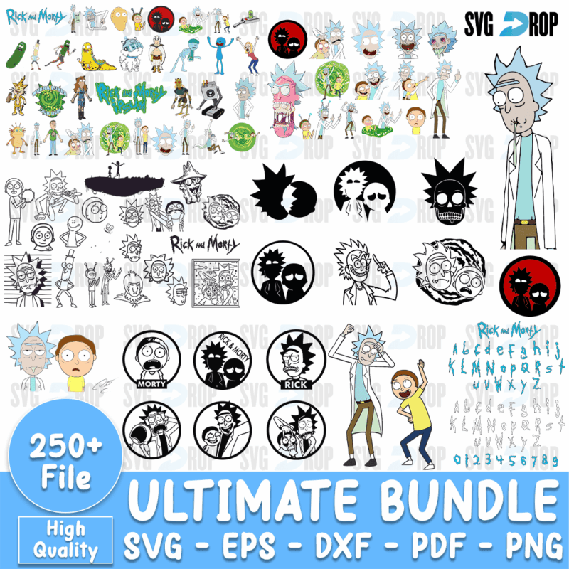 Ultimate 250+ Rick and Morty Bundle SVG