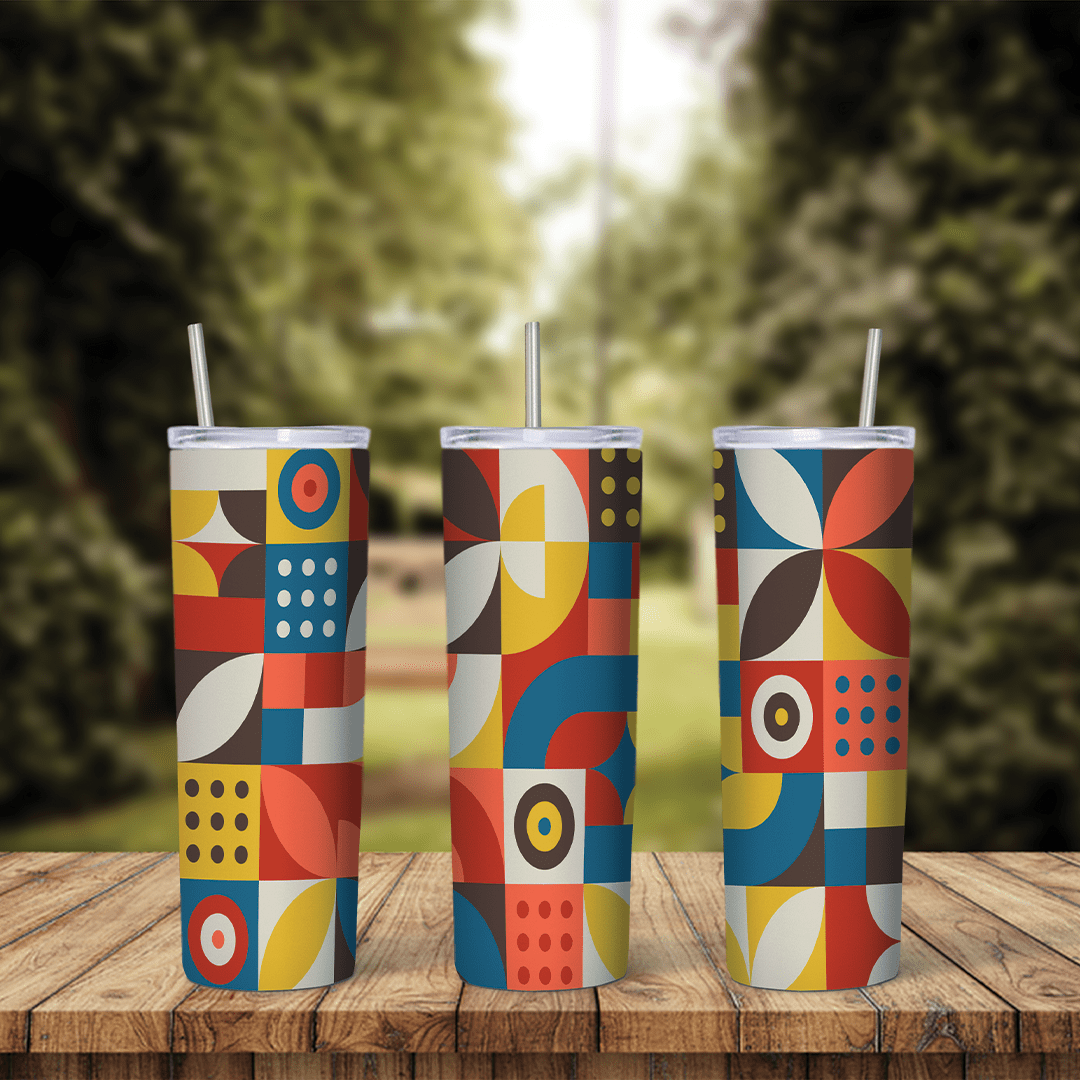 Abstract 20 oz tumbler sublimation wrap