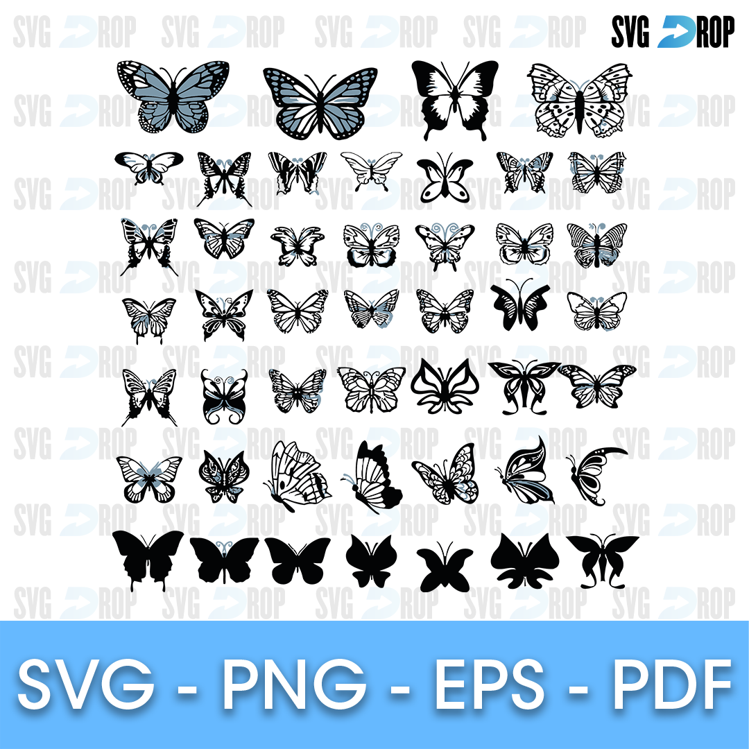 Butterfly Line Art Mini Bundle SVG