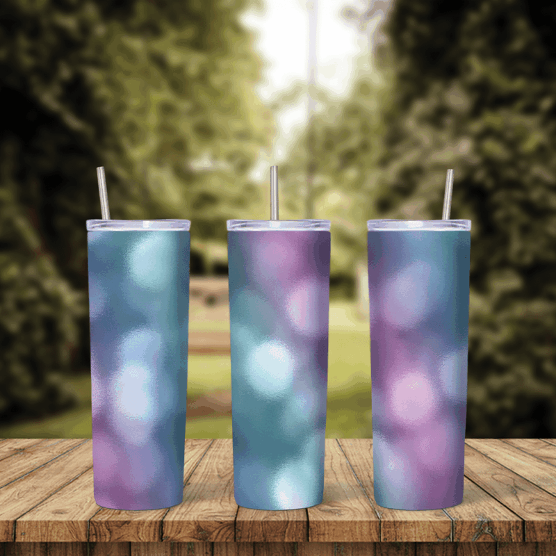 Colorful Blur 20 oz tumbler sublimation wrap