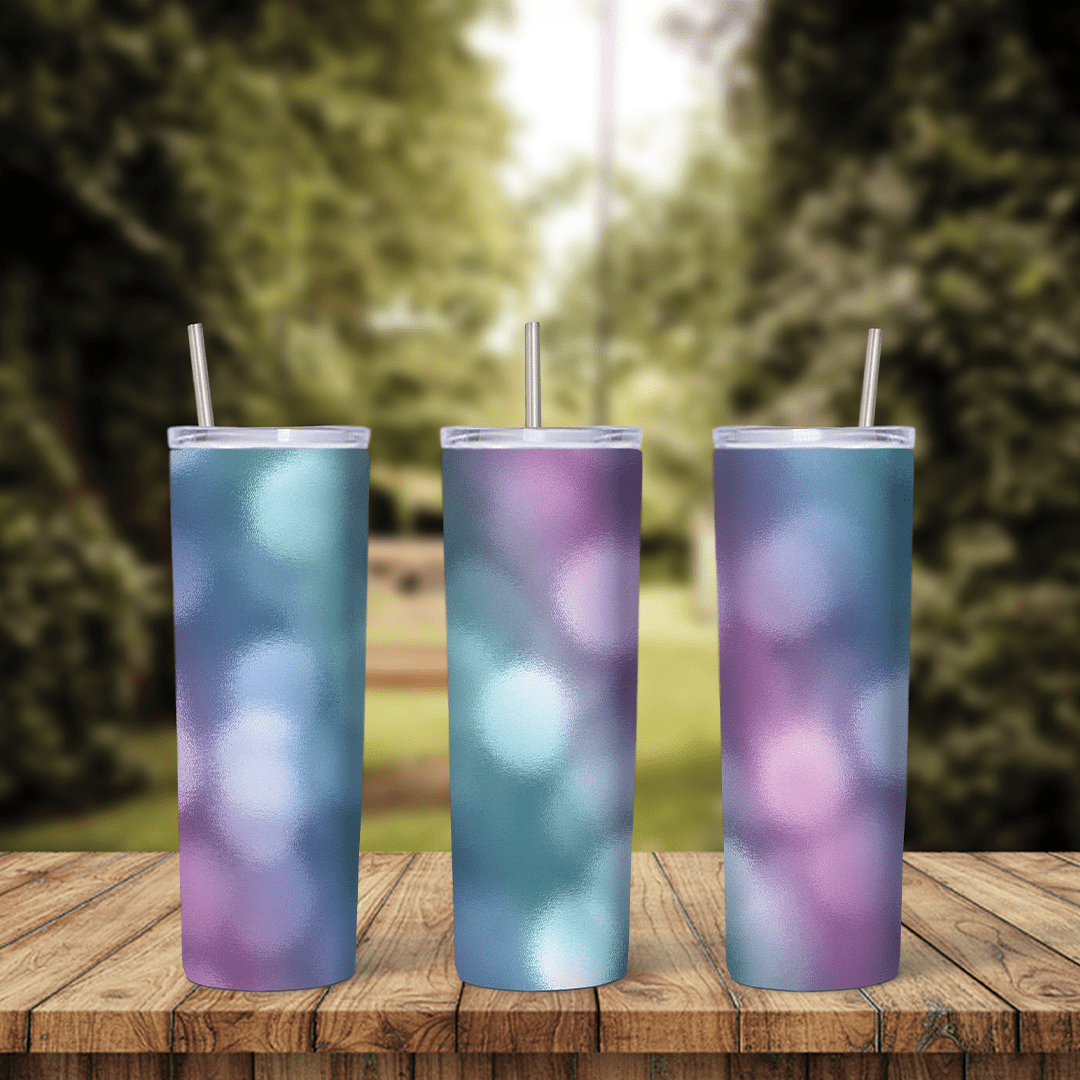 20 Oz Colorful Blur Tumbler Cup Design